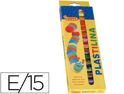 Plastilina en barra (15 gr) 15 colores surtidos de Jovi