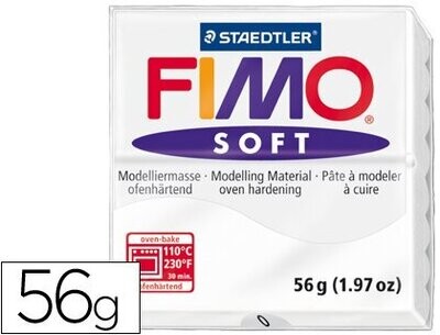 Pasta modelar BLANCO (56 gr) Fimo Soft de Staedtler