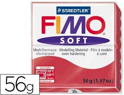 Pasta modelar ROJO CEREZA (56 g) Fimo Soft de Staedtler