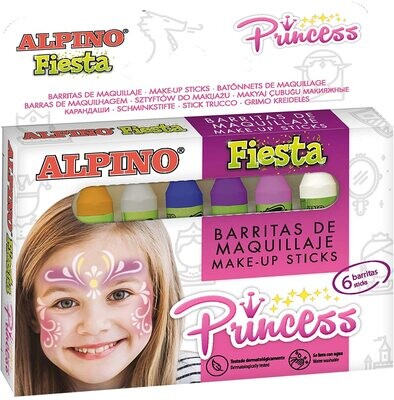 Maquillaje facial (6 barras) multicolor Princess Alpino