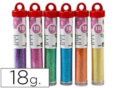Purpurina colores metálicos pastel (18 gr) Liderpapel