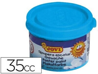 Tempera escolar (35 ml) AZUL CIAN de Jovi