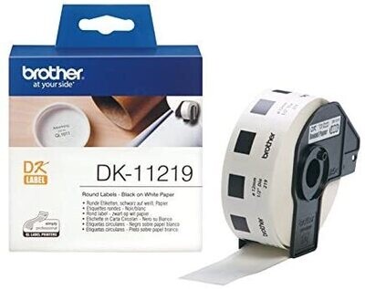 Etiqueta papel térmico (diám 12 mm) Brother DK-11219