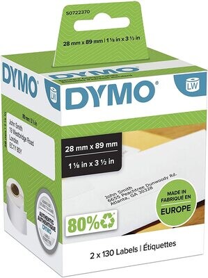 Etiqueta papel (89x28 mm) direcciones Dymo LabelWriter
