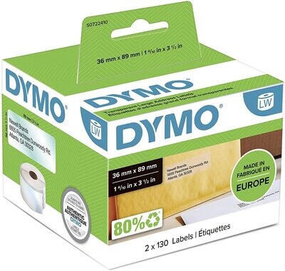 Etiqueta plástico (89x36 mm) direcciones Dymo LabelWriter