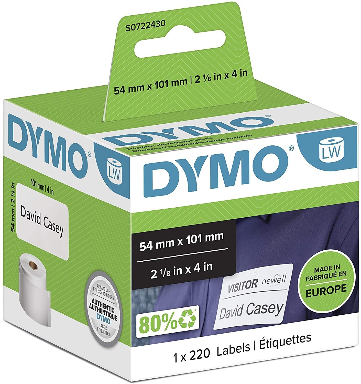 Etiqueta papel (101x54 mm) para envío Dymo LabelWriter