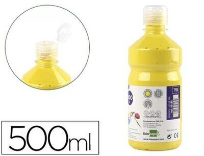 Tempera escolar líquida (500 ml) AMARILLO de Liderpapel