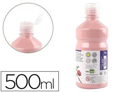 Tempera escolar líquida (500 ml) ROSA de Liderpapel