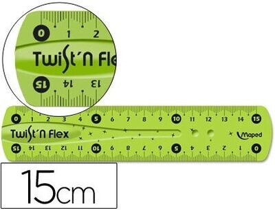 Regla plástico flexible (15 cm) Twist de Maped