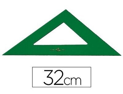 Escuadra metacrilato verde (32 cm) de Faber Castell