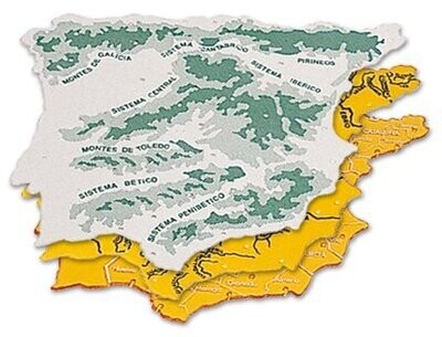 Plantilla plástico mapa España (22x18 cm) de Liderpapel