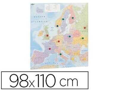 Mapa mural EUROPA (110x98 cm) enrollado de Faibo