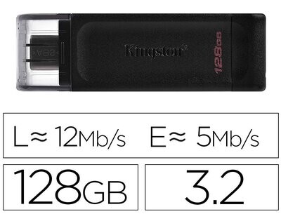Memoria Flash USB-C 3.2 (128 GB) de Kingston