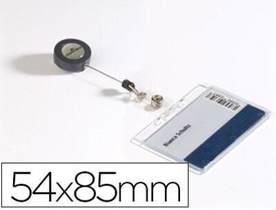 Identificador (54x85 mm) con cordón extensible Durable