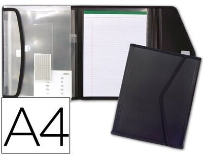 Carpeta portafolios A4 polipropileno NEGRO Liderpapel