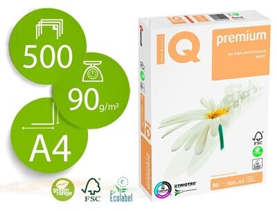 Papel fotocopiadora A4 (90 gr) IQ Premium