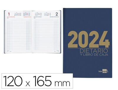 Dietario 2024 (8º / 12x165 cm) AZUL de Liderpapel