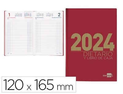 Dietario 2024 (8º / 12x165 cm) ROJO de Liderpapel
