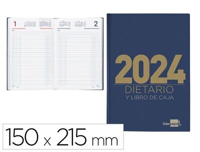 Dietario 2024 (4º / 150x215 mm) AZUL de Liderpapel