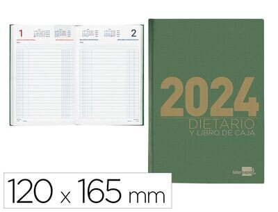Dietario 2024 (8º / 12x165 cm) VERDE de Liderpapel