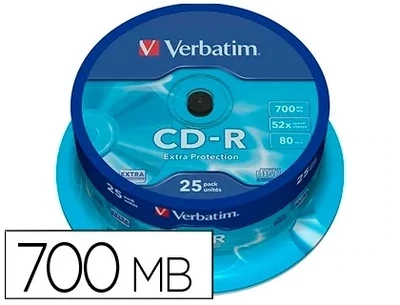 CD-R (capacidad 700 Mb) de Verbatim