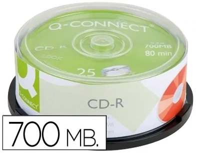 CD-R (capacidad 700 Mb-80 minutos) de Q-Connect
