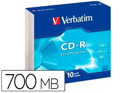 CD-R (capacidad 700 Mb) de Verbatim