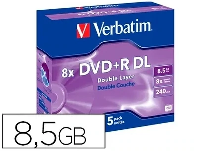 DVD+R (capacidad 8,5 Gb) de Verbatim