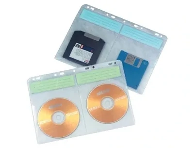 Funda carpeta para 4 CD/DVD con taladros de Q-Connect