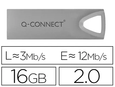 Memoria Flash Premium USB 2.0 (16 GB) de Q-Connect