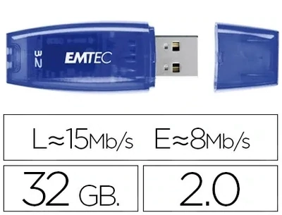 Memoria Flash USB 2.0 (32 GB) AZUL C410 de Emtec
