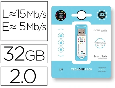 Memoria flash USB 2.0 (32 GB) White de Techonetech
