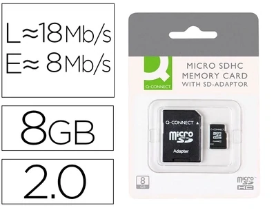 Memoria Flash USB 2.0 micro SDHC 4 (8 GB) de Q-Connect