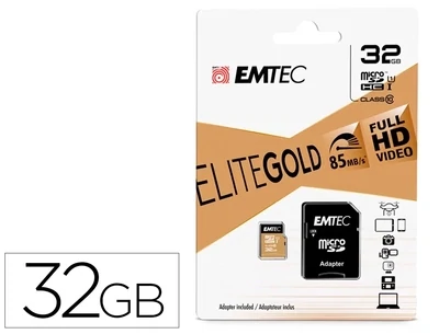 Memoria micro SDHC 10 (32 GB) con adaptador de Emtec