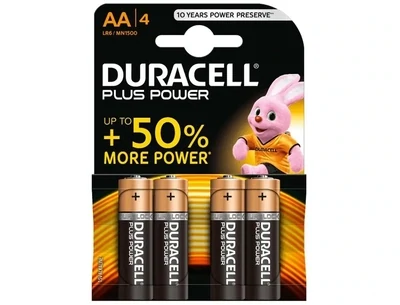 Pila alcalina AA Plus Power de Duracell (4 unidades)