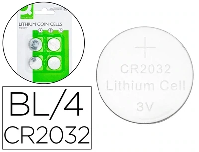 Pila litio CR2032 tipo botón de Q-Connect