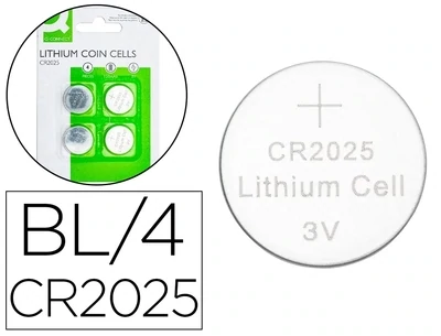 Pila litio CR2025 tipo botón de Q-Connect