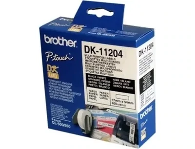 Etiqueta papel térmico (17x54 mm) Brother DK-11204