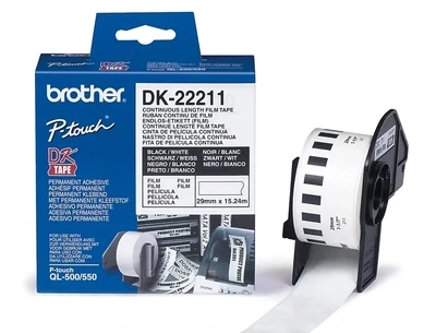 Etiqueta plástica (29mm x 15,24m) Brother DK-22211