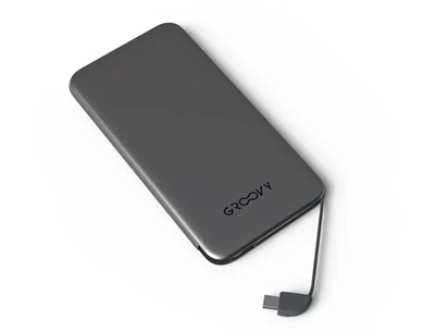 Batería auxiliar portátil micro USB tipo C de Groovy