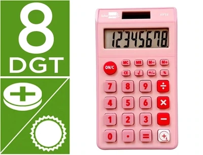 Calculadora bolsillo ROSA (8 dígitos) XF12 Liderpapel