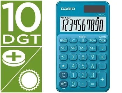 Calculadora de bolsillo AZUL SL-310UC Casio