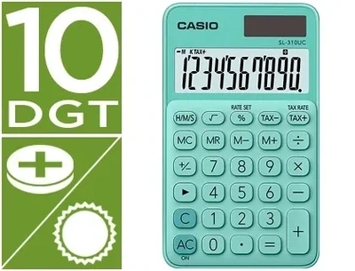 Calculadora de bolsillo VERDE SL-310UC Casio