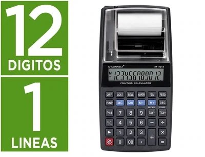 Calculadora impresora (12 dígitos) KF11213 de Q-Connect
