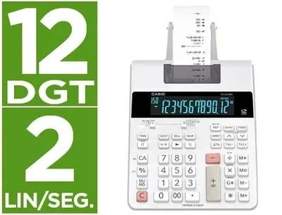 Calculadora impresora (12 dígitos) FR-2650RC de Casio