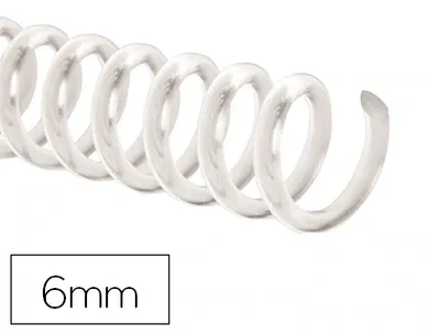 Espiral plástico transparente 5:1 (6 mm) de Q-Connect