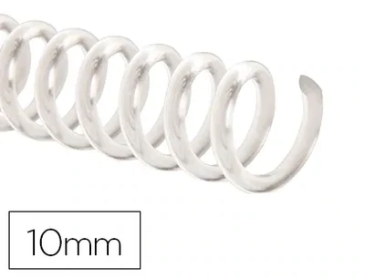 Espiral plástico transparente 5:1 (10 mm) de Q-Connect
