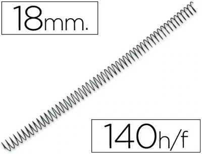 Espiral metálica 4:1 NEGRO (hasta 140 hojas) Q-Connect