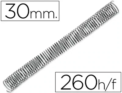 Espiral metálica 5:1 NEGRO (hasta 260 hojas) Q-Connect
