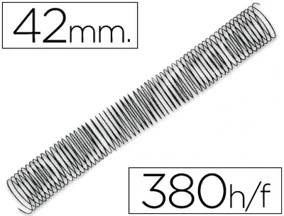 Espiral metálica 5:1 NEGRO (hasta 380 hojas) Q-Connect